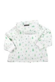  White Raindrops Raincoat