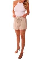  Smocked Linen Shorts