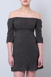  Micro-dot Ruffle Dress