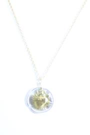  Round Sacred Heart Necklace - 9 Inch Chain