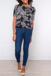 Contrast Floral Top