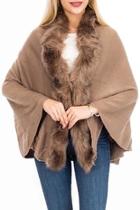  Fur Trimmed Fashion-cape