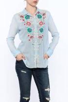  Blue Embroidered Shirt
