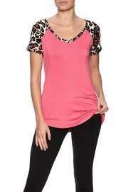 Animal Print Sleeve Top