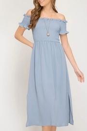  Woven Midi Dress