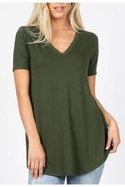  V-neck Tee - Army Green