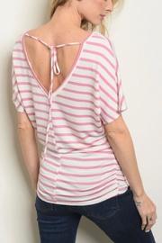  Pink Striped Top