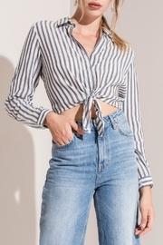  Sunset Striped Tie-front