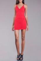  Red Boycon Mini Dress