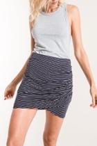  Micro Stripe Wrap Skirt