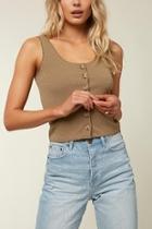  Hill Button Ribbed Tank