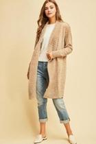  Taupe Chenille Cardigan