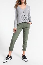  Brushed Rib Wrap Tee