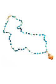  Raw-citrine Blue Necklace