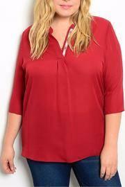  Plus Size Wine Blouse