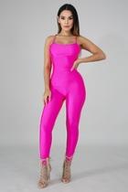  Neon Pink Jumpsuit