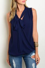  Tie Navy Top