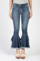  Distressed Crop Flare Jeans