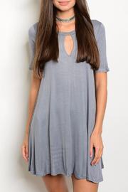 Grey Keyhole Dress