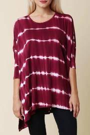  Burgundy Tie Dye Top