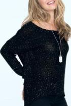  Black Shimmer Sweater