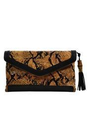 Sondra Roberts Printed Snakeskin Clutch