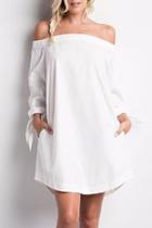  White Off-shoulder Dress
