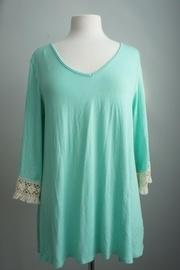  Crochet-fringe Jersey-knit Top