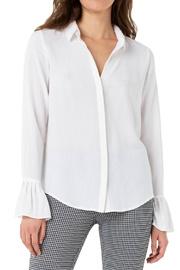  Pleated Cuff, Long Sleeve Blouse