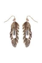  Feather-etched Hook Earring