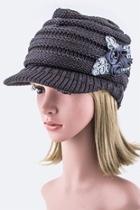  Sequins Flower Knit-cap