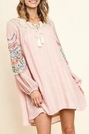  Embroidered Lace-yoke Dress