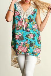 Jaded Floral-lace Tunic