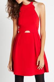  Red Scalloped Dress