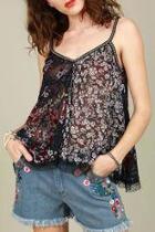  Floral Velvet Tank