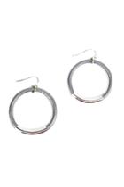  Silver/grey Leather Hoops
