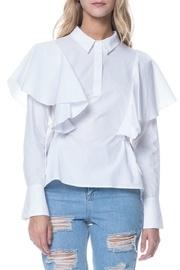  Poplin Ruffle Top