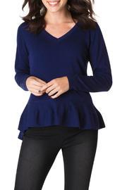  Navy Ruffle Sweater