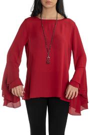  Jessalyn Flutter Slv Chiffon Blouse