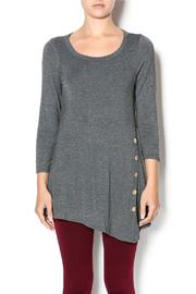  Charcoal Button Front Tunic