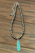  Natural Turquoise-stone Necklace