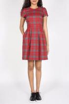  Fitted Plaid Dress