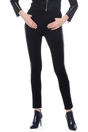  Leather Detail Pants