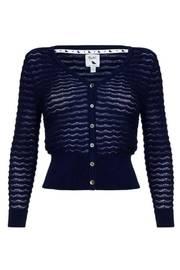  Scalloped Pointelle Cardigan
