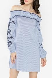  Blue Off-the-shoulder Dress