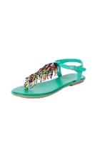  Turquoise Leather Sandals
