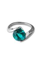  Teal Solitaire Ring