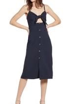  Front-tie Button-up Dress