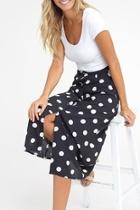  Polka-dot Button-down Midi-skirt