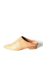  Woven-leather Mid-heel Tan